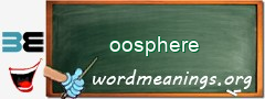 WordMeaning blackboard for oosphere